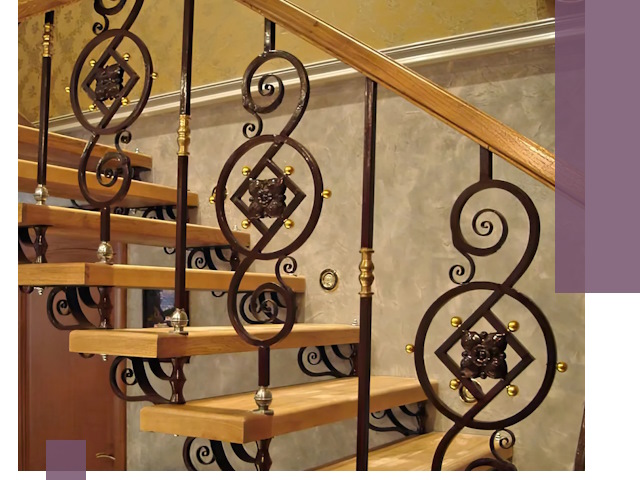 Изготовление кованых лестниц под ключ в Саратове