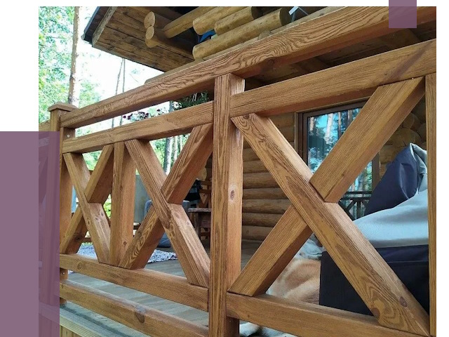 Деревянные перила под ключ в Саратове от 7675 руб. 