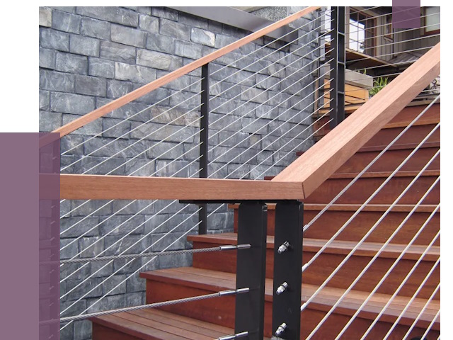 Тросовые перила под ключ в Саратове от 7777 руб. 