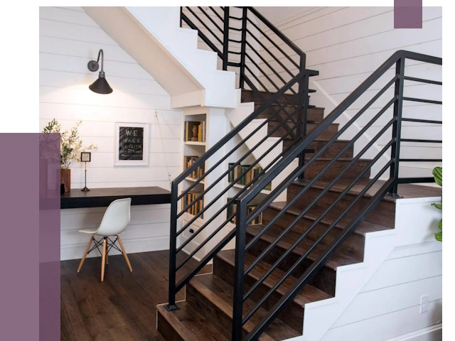 Перила для лестницы в доме в Саратове от 7419 руб. — ПРОЛЁТ-Срт