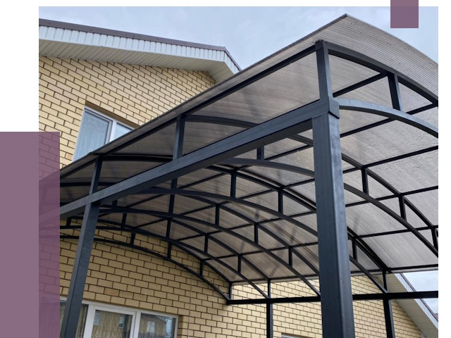 Монтаж козырьков в Саратове от 11512 руб. | ПРОЛЁТ-Срт