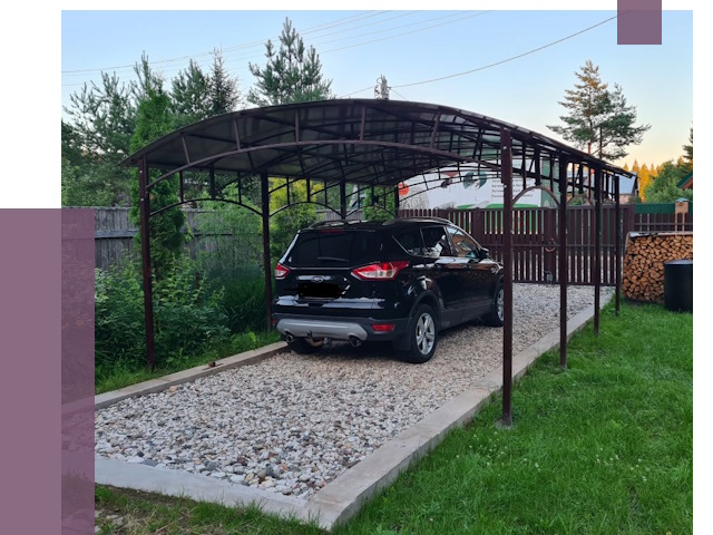 Навесы для автомобиля в Саратове от 13149 руб.  | ПРОЛЁТ-Срт