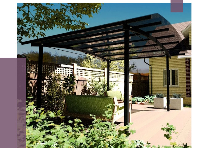 Навесы для террасы в Саратове от 13047 руб. под ключ | ПРОЛЁТ-Срт