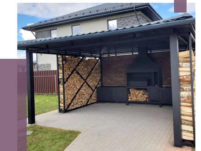 Навесы для барбекю в Саратове от 12740 руб. под ключ | ПРОЛЁТ-Срт