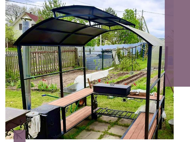 Навесы для барбекю в Саратове: изготовление, монтаж и демонтаж