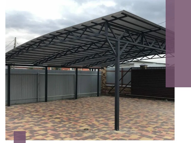 Металлические навесы под ключ в Саратове — изготовление и монтаж