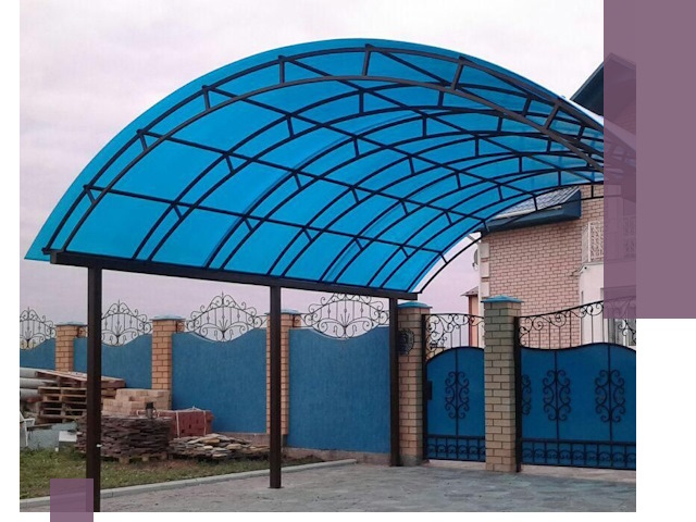 Арочные навесы под ключ в Саратове — изготовление и монтаж