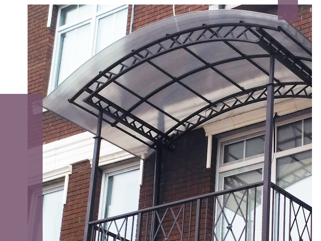 Козырьки над балконом в Саратове от 8647 руб. | ПРОЛЁТ-Срт