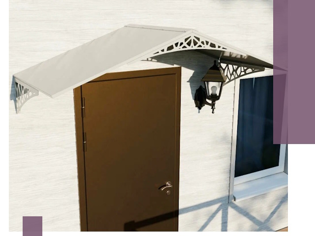 Металлические козырьки на входы и террасы в Саратове