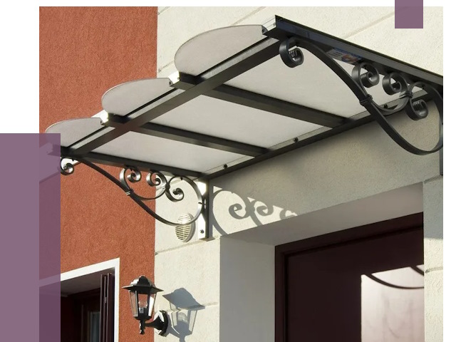 Односкатные козырьки в Саратове от 8391 руб.  | ПРОЛЁТ-Срт