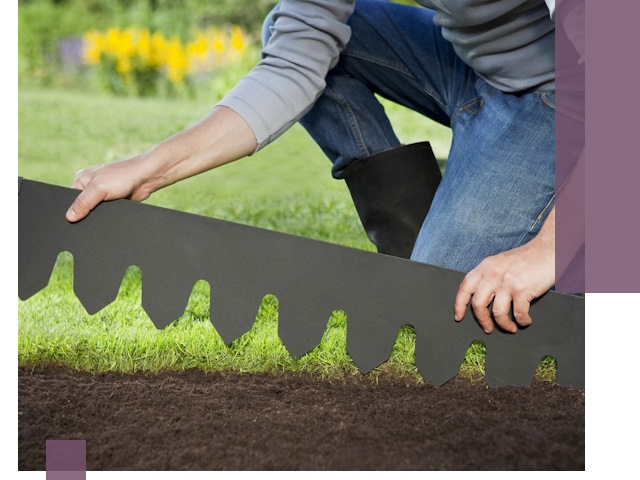 Металлические бордюры для газона в Саратове — изготовление и монтаж